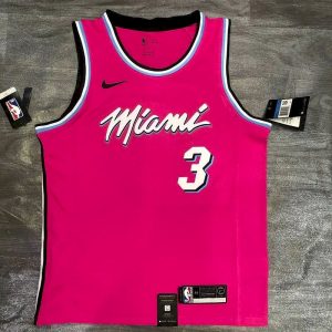 Camiseta rosa de jugador de Dwyane Wade para hombre - Edición clásica retro