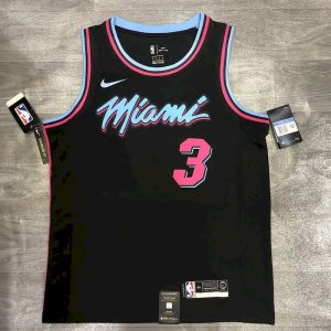 Camiseta negra de jugador de Dwyane Wade para hombre - Edición clásica retro