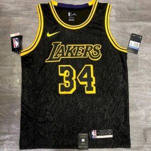 Camiseta de jugador Shaquille O'Neal Black Mamba para hombre
