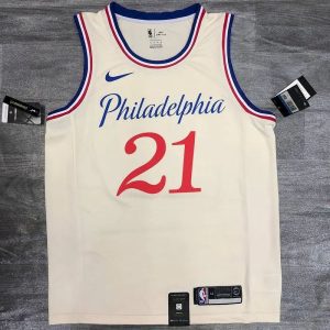 Camiseta blanca de jugador de Joel Embiid para hombre - Edición City