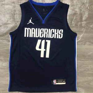 Camiseta Swingman de Dirk Nowitzki para hombre, edición especial, color azul marino 2020-21
