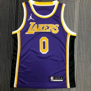 Camiseta Swingman morada del equipo Russell Westbrook para hombre - Edición Statement