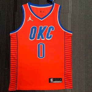 Camiseta Swingman naranja del equipo Russell Westbrook para hombre - Edición Statement