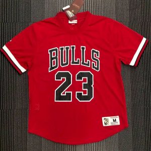 Camiseta roja de jugador de Michael Jordan para hombre - Edición retro