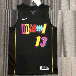 Camiseta Swingman negra del equipo Bam Adebayo para hombre - Edición City 2021-22