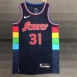 Camiseta negra del equipo Seth-Curry para hombre - Edición City del 75.º aniversario