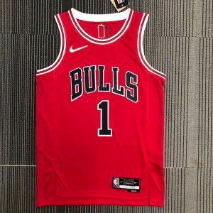 Camiseta roja del equipo Derrick Rose para hombre - Edición 75.º aniversario