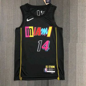 Camiseta negra del equipo Tyler Herro para hombre - Edición City del 75.º aniversario