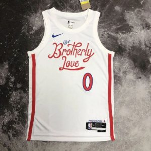 Camiseta blanca del equipo Tyrese Maxey para hombre - Edición City