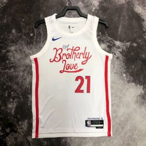 Camiseta blanca del equipo Joel Embiid para hombre - Edición City