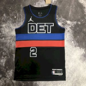 Camiseta negra del equipo Cade Cunningham para hombre - Edición Statement