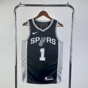 Camiseta negra del equipo Victor Wembanyama para hombre