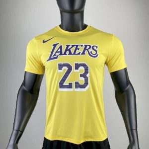 Camiseta amarilla del equipo de LeBron James para hombre