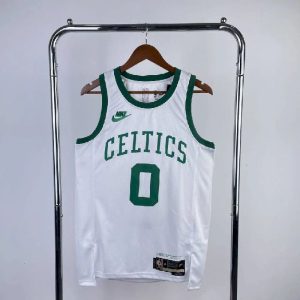 Camiseta retro blanca del equipo Jayson Tatum para hombre - Edición 75.º aniversario