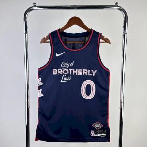 Camiseta del equipo Tyrese Maxey 2024 para hombre - Edición Ciudad