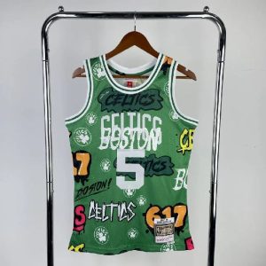Camiseta retro verde Kevin Garnett de M&N para hombre 2007/08