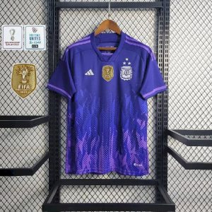 Camiseta visitante de 3 estrellas de Argentina para el Mundial 2022
