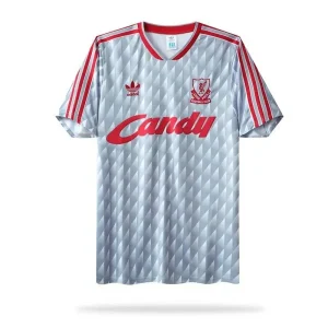 Camiseta retro de visitante del Liverpool 1989/91
