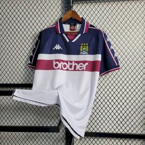 Camiseta retro de visitante del Manchester City 1997/98