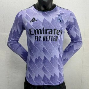 Camiseta de manga larga de visitante del Real Madrid, versión de jugador 2022/23