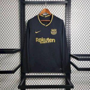 Camiseta retro de manga larga de visitante del Barcelona 2020/21