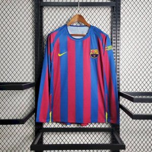 Camiseta retro de manga larga del Barcelona Home UCL Edition 2005/06
