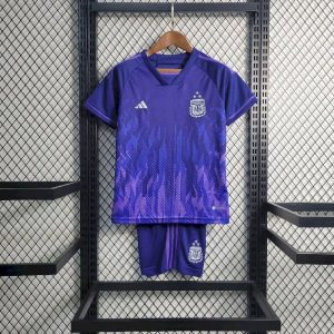 Kit de visitante infantil 3 estrellas de Argentina para el Mundial 2022