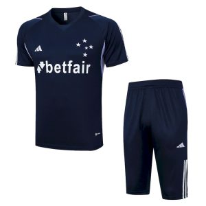 Camiseta de entrenamiento para adultos del Cruzeiro + pantalón corto 3/4 815 2023/24