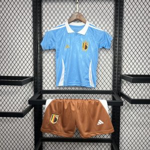 Equipación infantil de visitante de Bélgica para la Eurocopa 2024/25