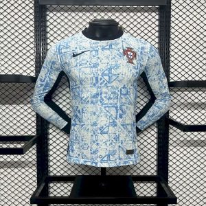 Camiseta de manga larga de visitante de Portugal para la Eurocopa (versión de jugador) 2024/25