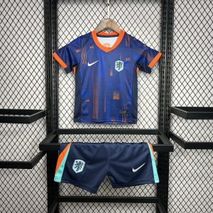 Kit infantil de visitante de Países Bajos para la Eurocopa 2024/25