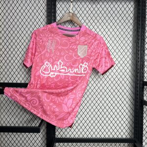 Camiseta rosa de entrenamiento prepartido del CD Palestino 2023/24