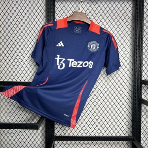 Camiseta de entrenamiento prepartido azul oscuro del Manchester United 2024/25