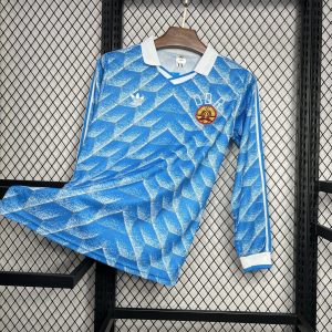 Camiseta retro de manga larga de visitante de la DDR 1988