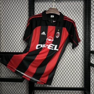 Camiseta retro local del AC Milan 2000/02