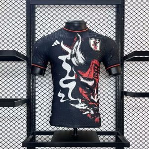 Camiseta de guerrero negro del Dragón Rojo de Japón, versión de jugador 2024/25