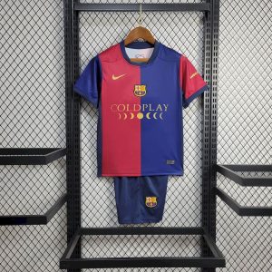 Kit infantil Coldplay patrocinador local de Barcelona 2024/25