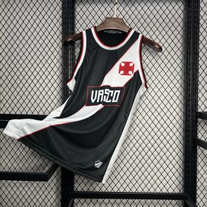 Camiseta sin mangas negra retro Vasco Da Gama 2000 Home