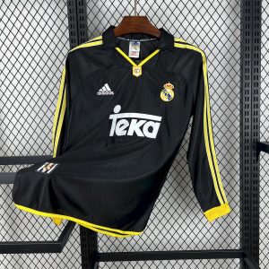 Camiseta retro de manga larga de visitante del Real Madrid 1998/00
