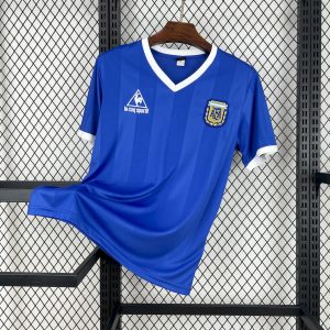 Camiseta retro visitante de Argentina 1986