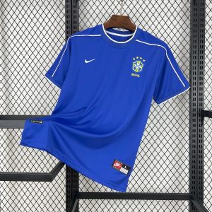 Camiseta retro de visitante de Brasil 1998