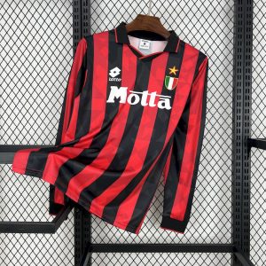 Camiseta retro de manga larga de local del AC Milan 1993/94