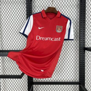 Camiseta retro local del Arsenal 2000/01
