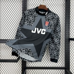 Camiseta retro de manga larga de portero negra del Arsenal 1994/95