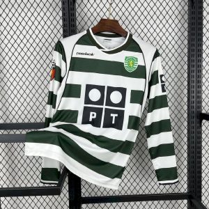 Camiseta retro de manga larga de local del Sporting CP 2001/03