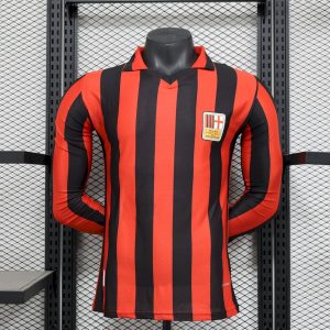 Camiseta retro de manga larga del AC Milan, edición del 125.º aniversario, versión jugador 2024/25