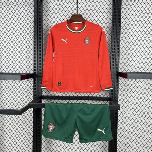 Kit de manga larga local de Portugal para niños 2025/26