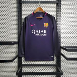 Camiseta retro de manga larga de visitante del Barcelona 2016/17