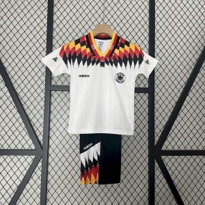 Camiseta y pantalones cortos retro para niños de la selección de Alemania 1994