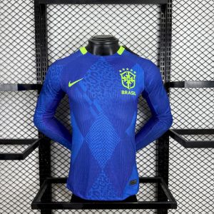 Camiseta de manga larga de visitante de Brasil, versión de jugador 2025/26